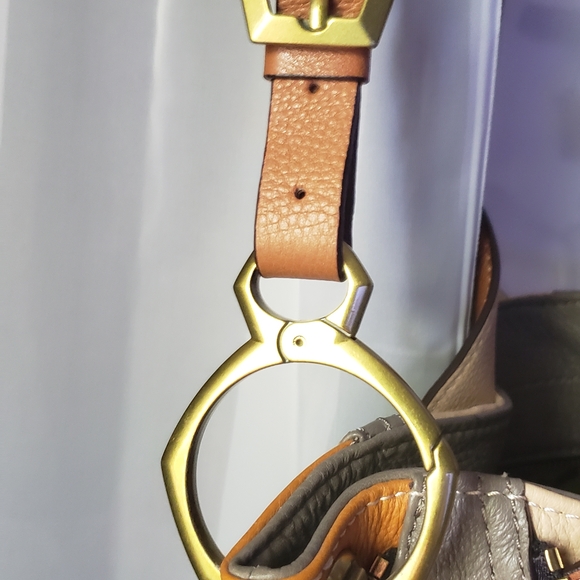 orYANY Lian Color Block 100% Pebble Leather Hobo Bag - Picture 12 of 13